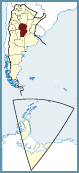 Situación del mapa de la provincia de Córdoba