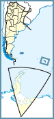 Situación del mapa de la provincia de Islas Georgias