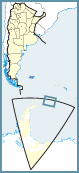 Situación del mapa de la provincia de Islas Orcadas