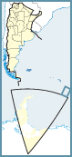 Situación del mapa de la provincia de Islas Sandwich