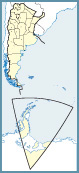 Situación del mapa de la provincia de República Argentina