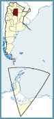 Situación del mapa de la provincia de Santiago del Estero