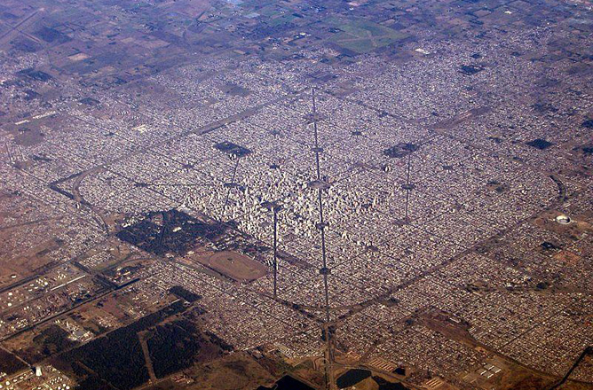 Foto aérea de la Ciudad de La Plata