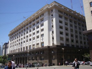 Edificio del MInisterio de Economía, situado junto a la Casa Rosada, en Buenos Aires