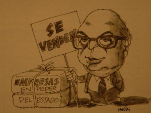 Caricatura de un ministro de Economía