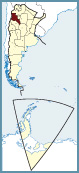 Situación del mapa de la provincia de Catamarca