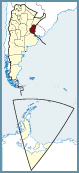 Situación del mapa de la provincia de Entre Ríos