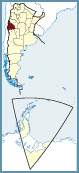 Situación del mapa de la provincia de San Juan
