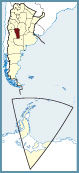 Situación del mapa de la provincia de San Luis